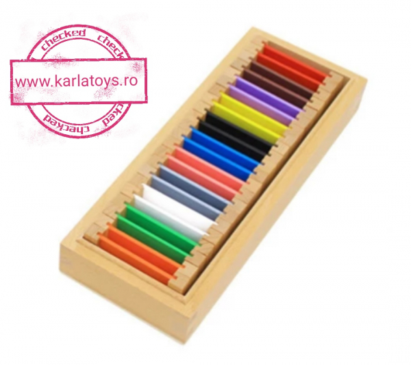 Cutia Cromatica de culori Montessori Lemn - Tablete Multicolore [4]