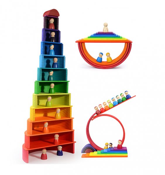 Papusi din Lemn Peg Doll Montessori [8]