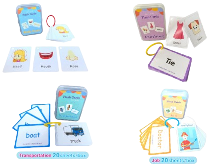 Flash Card Montessori - Carduri de Memorie Cognitiva in Limba Engleza pentru Copii [1]