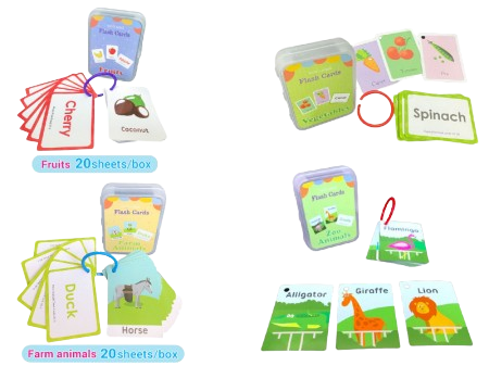 Flash Card Montessori - Carduri de Memorie Cognitiva in Limba Engleza pentru Copii [1]