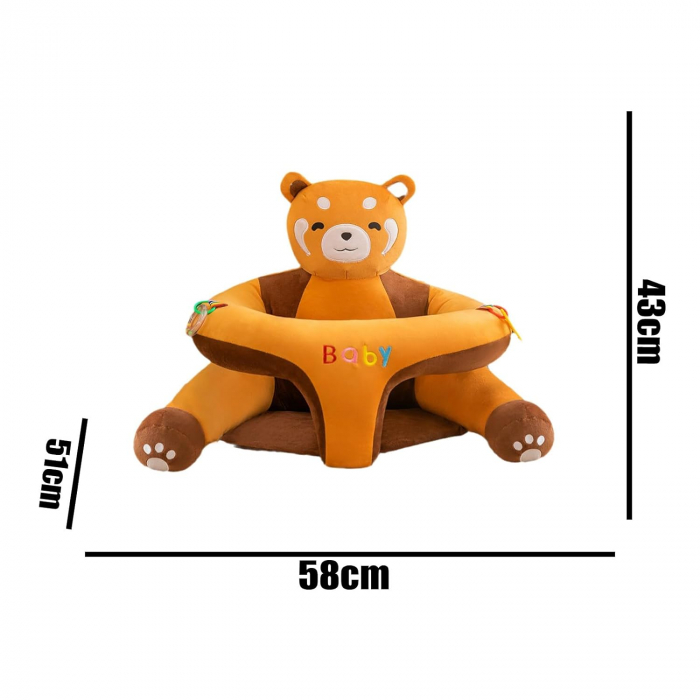 Fotoliu sit up de plus pentru bebe, model urs [3]