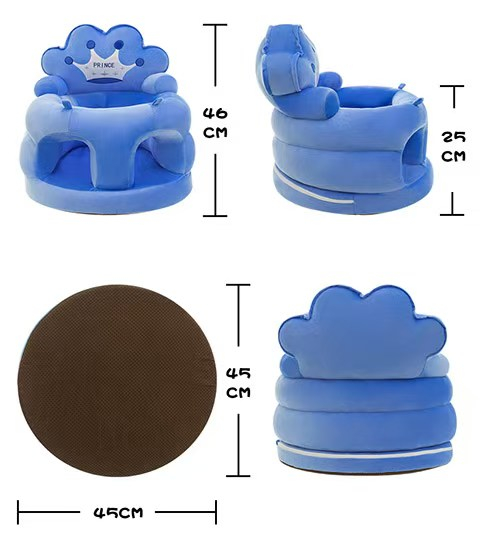 Fotoliu bebe Sit-Up din plus Printesa Roz 46x45x25 cm [2]