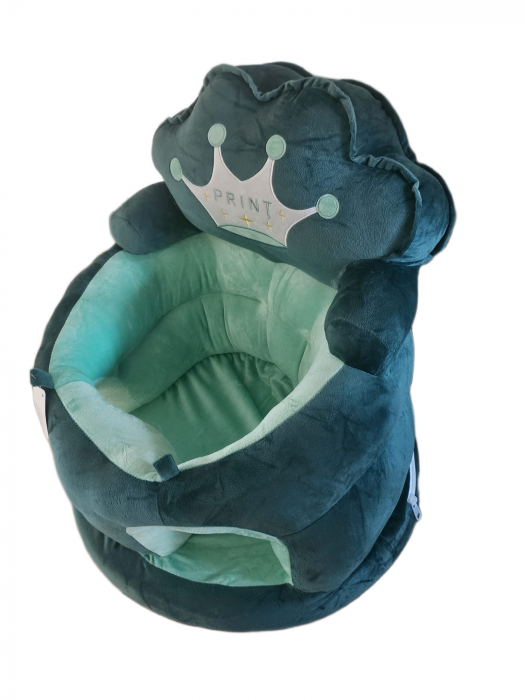 Fotoliu bebe Sit-Up din plus Print Verde  46x45x25 cm [2]