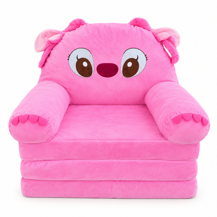 Fotoliu din Plus Extensibil Stitch Angel Roz  Copii, 3 Placi, 120 cm [2]