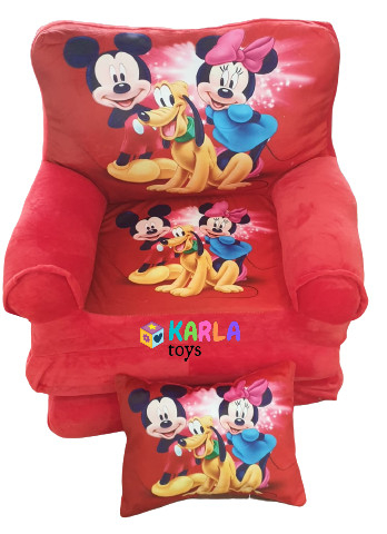 Fotoliu Plus extensibil 3 placi Mickey Mouse si Prieteni  Pernuta cadou [2]