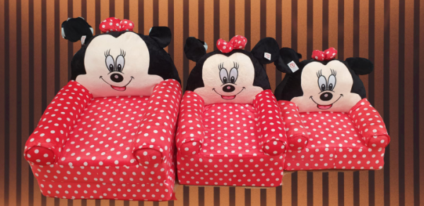 Fotoliu extensibil XXL din plus Mickey Mouse cu buline  120 cm [3]
