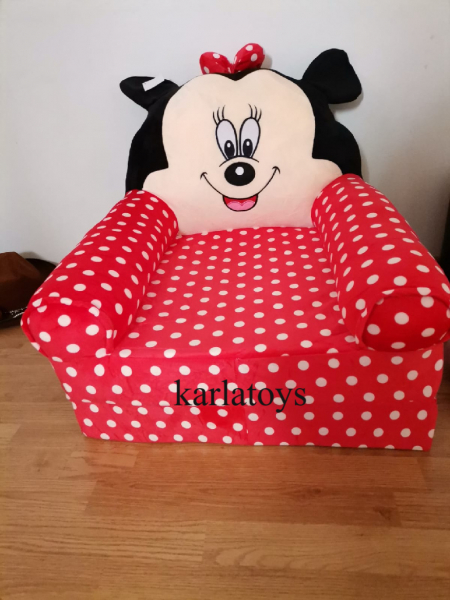 Fotoliu plus extensibil Minnie Mouse cu buline mare 120 cm Jumbo [12]