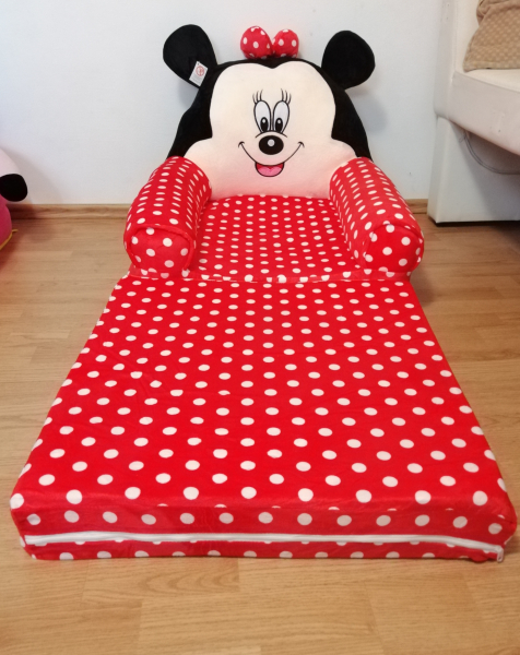 Fotoliu plus extensibil Minnie Mouse cu buline mare 120 cm Jumbo [10]
