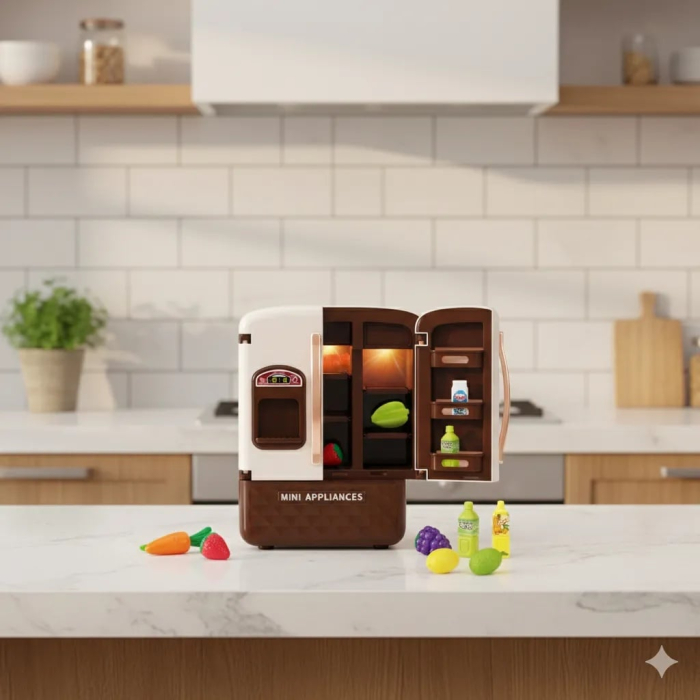 Set Frigider de Jucarie pentru Copii – Electrocasnic Interactiv cu Lumini si Sunete [3]