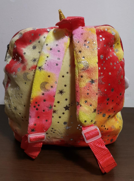 Ghiozdan Din Plus Unicorn 3D Rucsac Gradinita din PLus Unicorn [6]