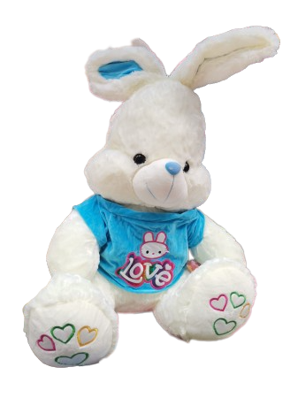 Iepuras de plus Jumbo cu Tricou Love 130 cm [1]