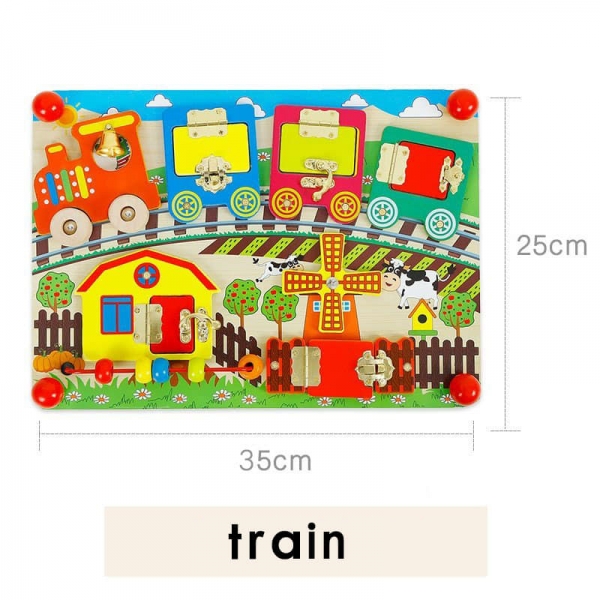 Joc din Lemn Incuie si Descuie Onshine Tren [3]