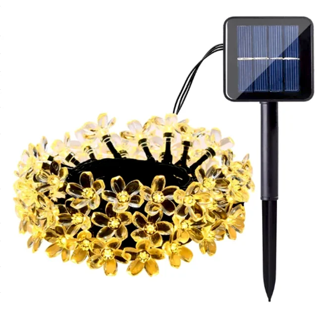 Instalație cu 50 de Flori Luminoase, 6.5 metri, Lumina calda [2]