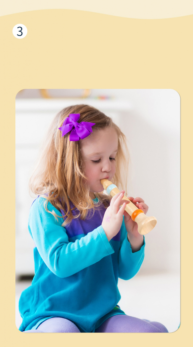 Instrumente Muzicale Montessori din Lemn pentru Copii - Set 7 bucati [10]