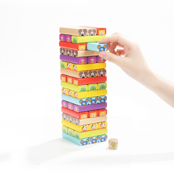 Joc din Lemn Jenga cu Animale Topbright - Turnu Instabil [3]