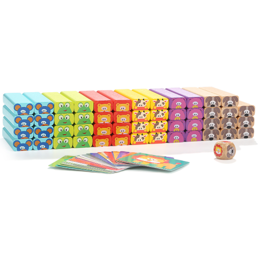 Joc din Lemn Jenga cu Animale Topbright - Turnu Instabil [5]