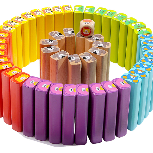 Joc din Lemn Jenga cu Animale Topbright - Turnu Instabil [7]
