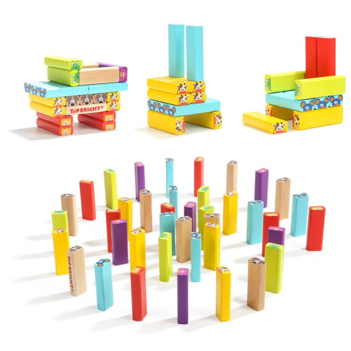 Joc din Lemn Jenga cu Animale Topbright - Turnu Instabil [8]