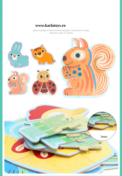 Set Puzzle Mare copii - Puzzle imagini animale piese mari [2]