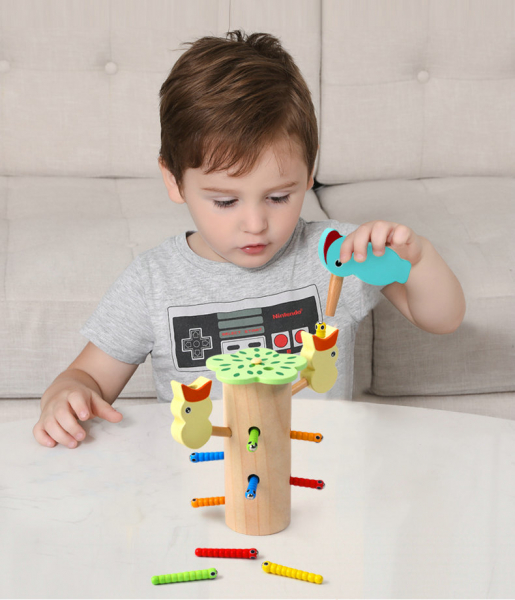 Joc de lemn Dexteritate Magnetic Copacul cu Pui [2]