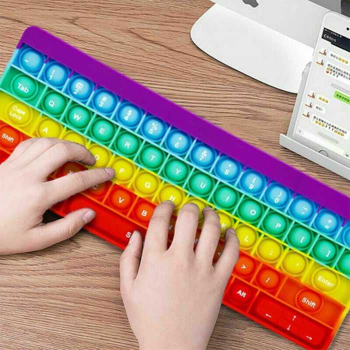 Joc antistrees din silicon Pop it Tastatura Multicolora Keyboard [3]