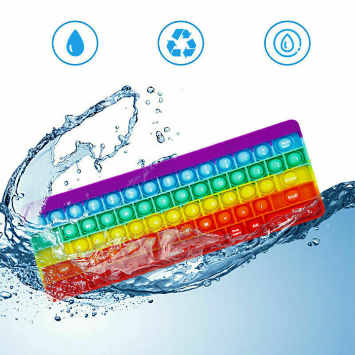 Joc antistrees din silicon Pop it Tastatura Multicolora Keyboard [9]