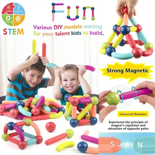 Joc Constructie Magnetic 3D Magnetic Sticks [3]