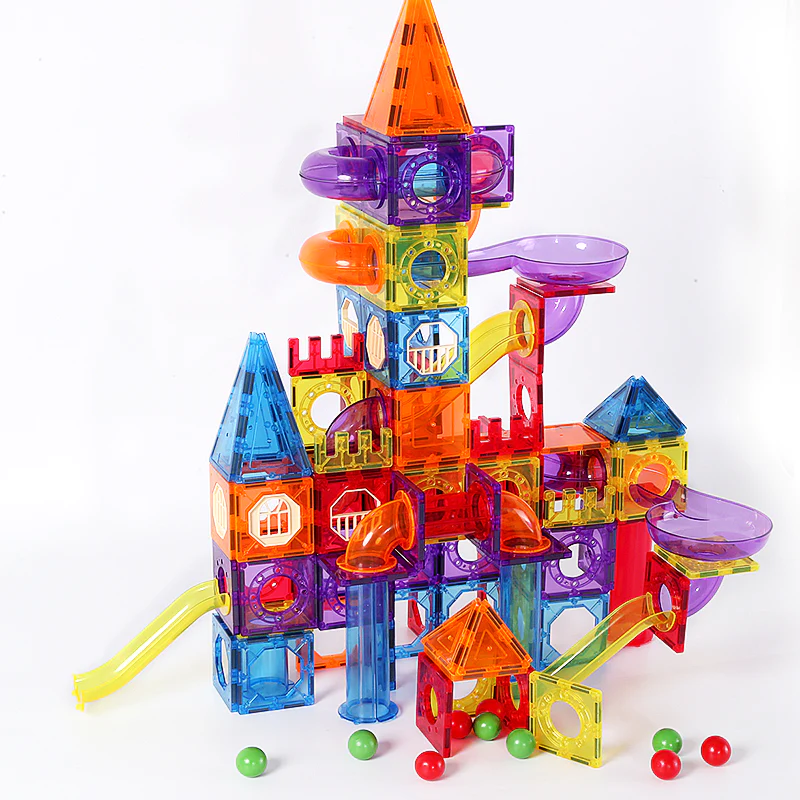 Joc de constructie Magnetic Tiles Pipelines de la Onshine [3]