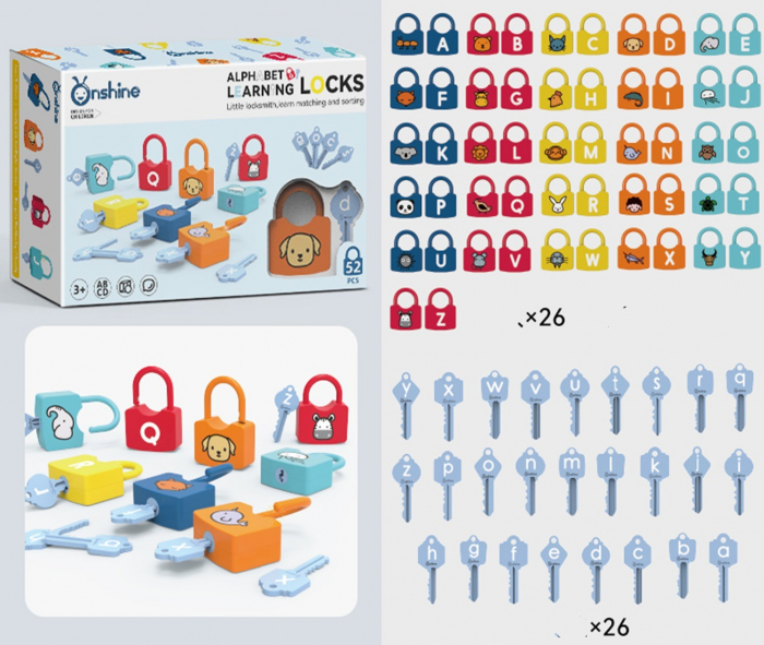 Joc educativ Lacate si Chei Onshine – Asociază literele, cifrele si imaginile [9]