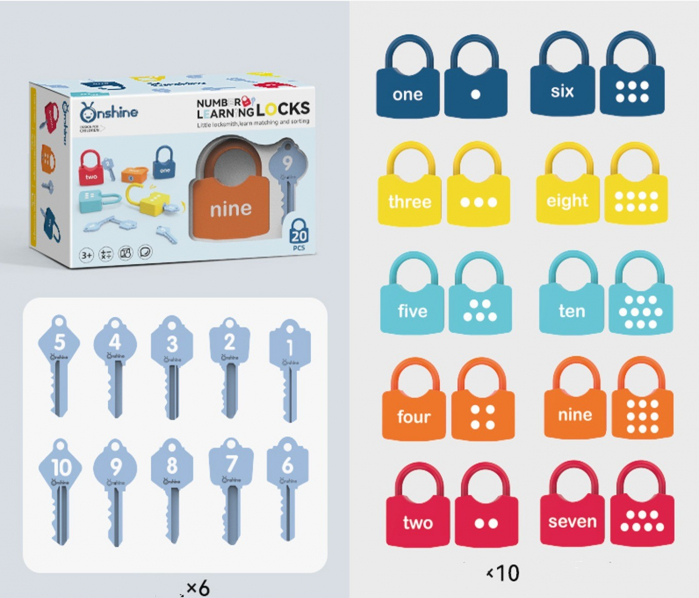 Joc educativ Lacate si Chei Onshine – Asociază literele, cifrele si imaginile [3]