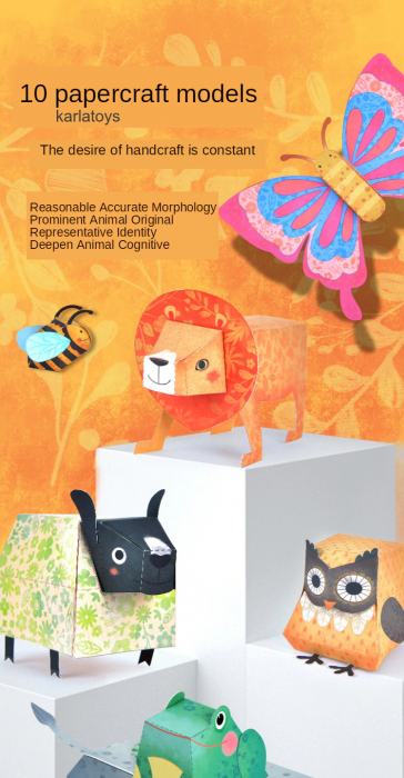 Joc Creativ Oregami Animale Mideer Animale 3D [4]