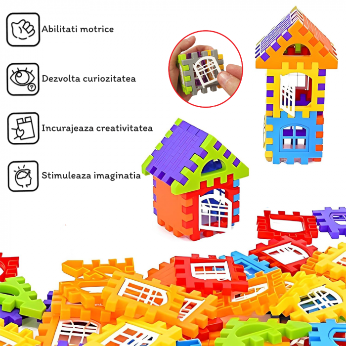 Joc de Construit cuburi 316 piese din plastic [3]