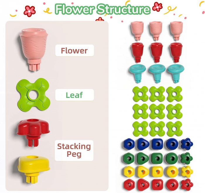 Joc de constuctie STEM gradina cu flori TopBright [2]