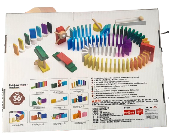 Joc de lemn Domino  cu piese colorate si capcane [2]