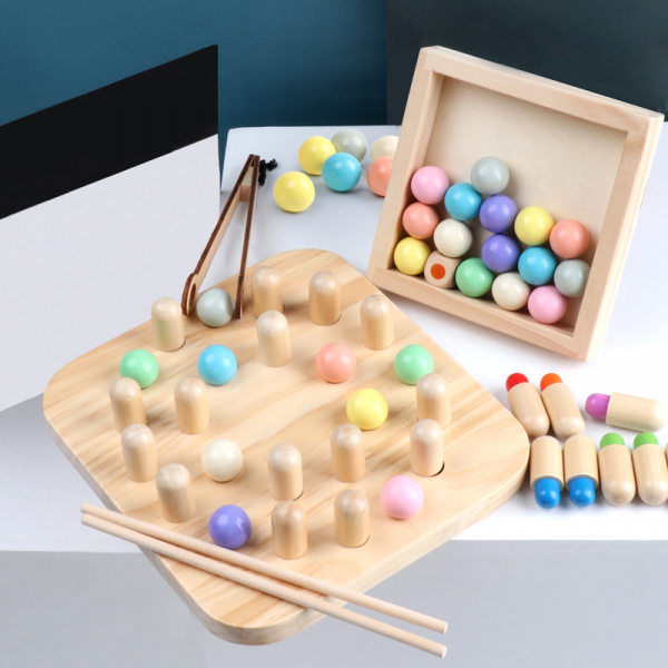 Joc de Lemn Memorie Chess 2 in 1 - Joc Lemn Indemnare si Sah [5]