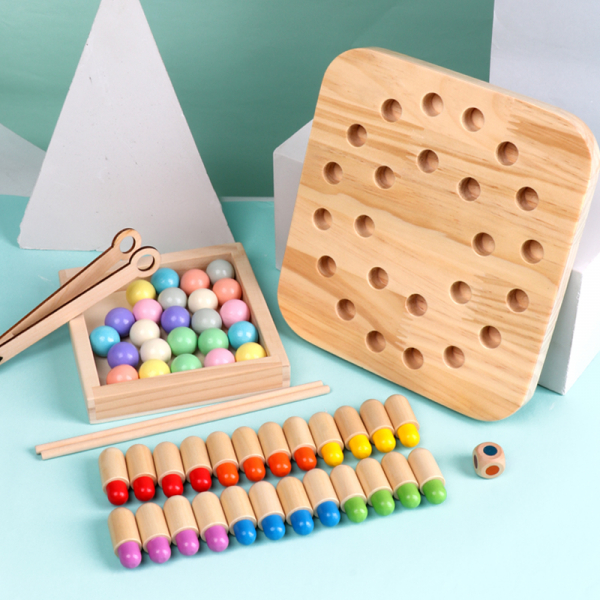 Joc de Lemn Memorie Chess 2 in 1 - Joc Lemn Indemnare si Sah [6]