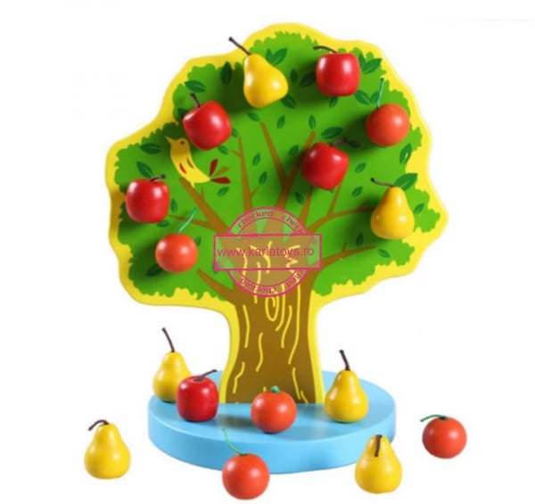 Joc de Lemn Montessori Pomul cu Mere - Apple Tree [2]