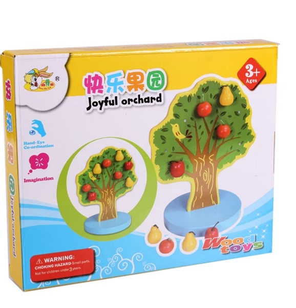 Joc de Lemn Montessori Pomul cu Mere - Apple Tree [5]