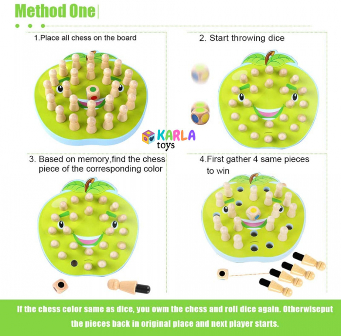 Joc de Memorie Sah din Lemn si Tintar Memory Chess 2 in 1 [5]