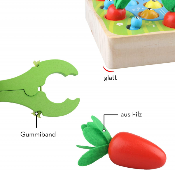 Joc din Lemn motricitate Montessori de pescuit 3 in 1 [7]