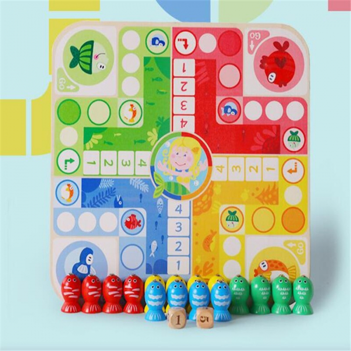 Joc din Lemn 2 in 1 pescuit magnetic Joc nu te supara frate [2]