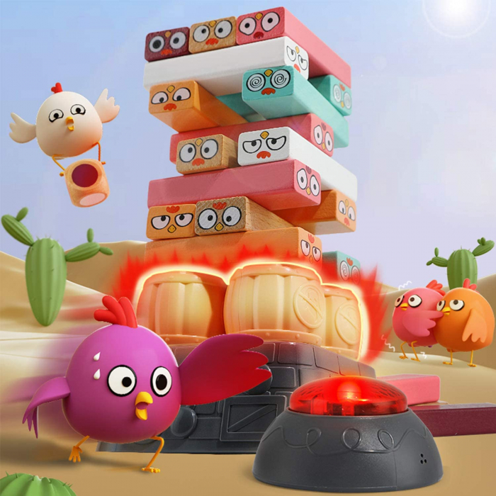 Joc din Lemn Jenga Cu Bombe Wobble Tower Game Topbright [5]