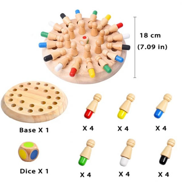 Joc din lemn Memorie CHESS -Joc din lemn cu Pioni [9]