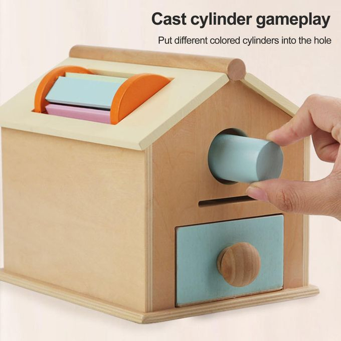 Joc din lemn Montessori 4 in 1 Casuta cu activitatii [8]