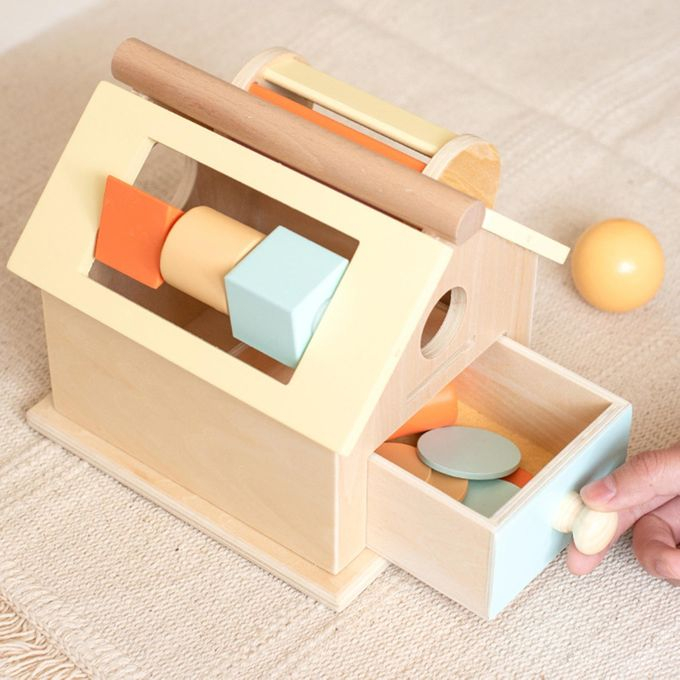 Joc din lemn Montessori 4 in 1 Casuta cu activitatii [2]
