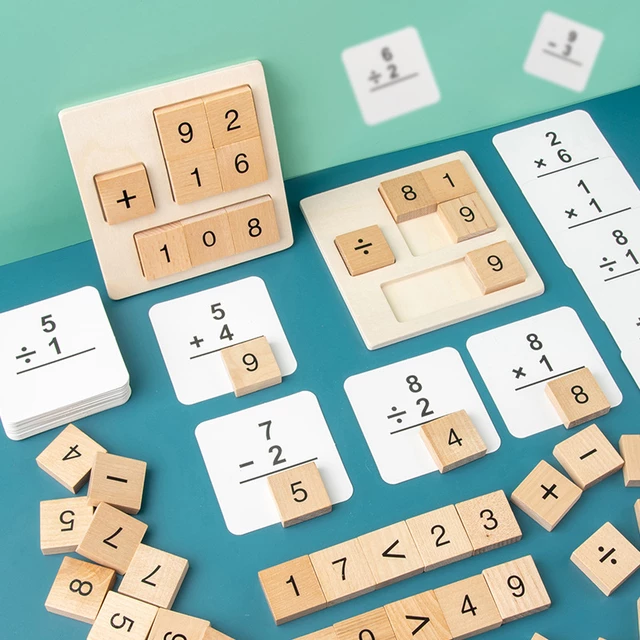 Joc din Lemn Montessori Cifre invatam matematica [2]
