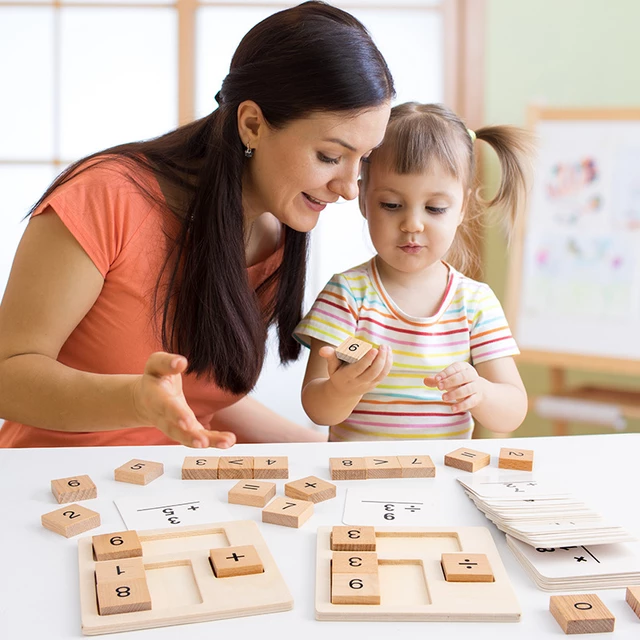 Joc din Lemn Montessori Cifre invatam matematica [11]