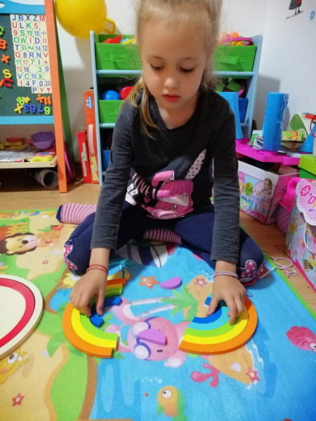 Joc din Lemn Montessori Curcubeu Dublu [7]