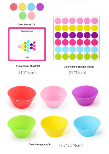 Joc din Lemn Montessori Potrivire si Sortare Culori [6]