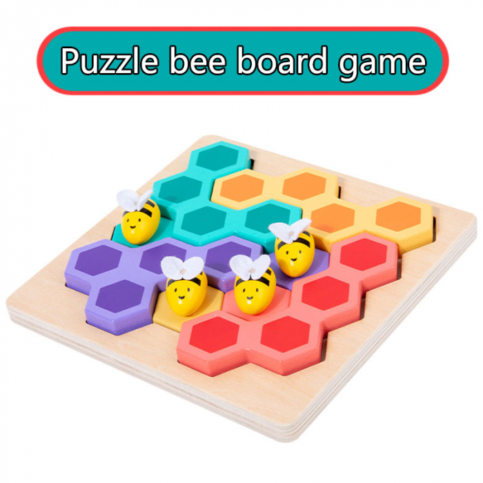 Joc din Lemn  Montessori Tetris Albinutele IQ Games [2]